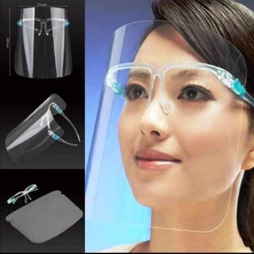 Smart Protective Safety Face Shield with goggles Frame imported From China (1Pc)