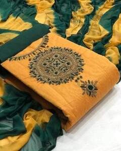 Cotton embroidered shalwar kameez