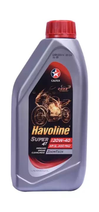 Havoline Super 4T SAE 20W 50 (API SN JASO MA2) - Motorcycle Engine Oil- 1L