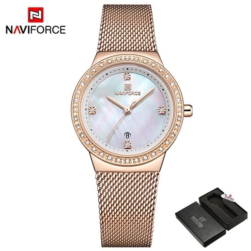 NAVIFORCE Women Ladies Girl Fashion Casual Analog Quartz Watch