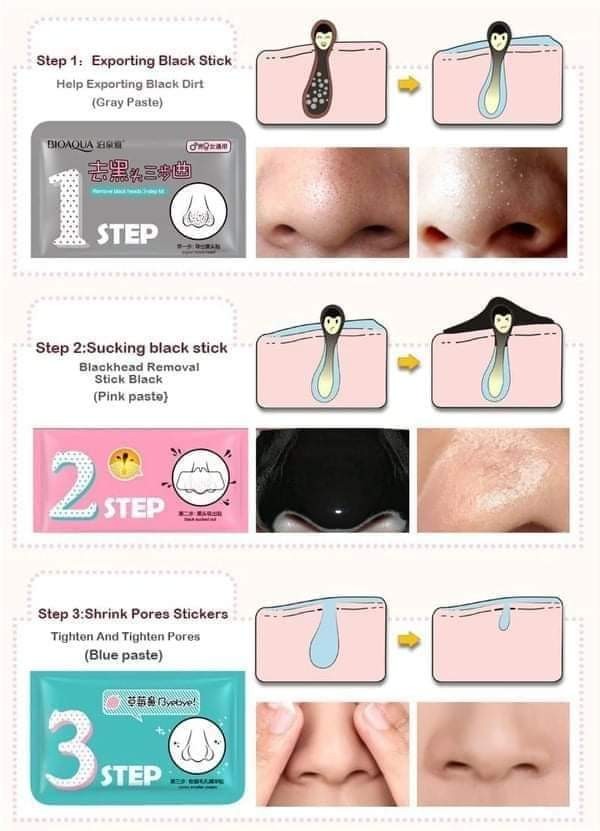 BIOAQUA - 3-STEP KIT - Remove Black Heads