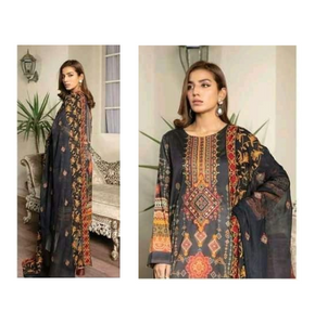 Eye Graze - Digital Printed & Embroidered Lawn 3 piece