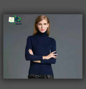 Women’s High neck sweater (Navy Blue)