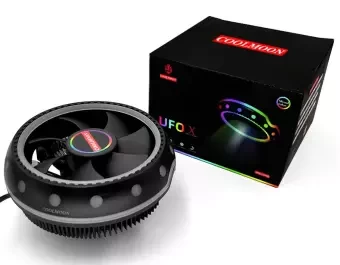 Coolmoon RGB 100mm CPU Cooling Fan PC Heatsink for Intel/AMD