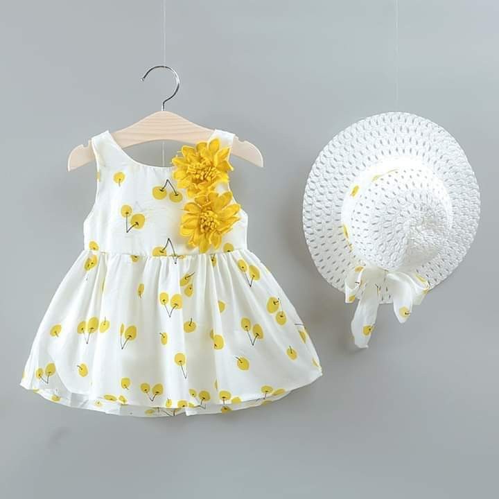 Baby girl princess dress foreign style with Hat