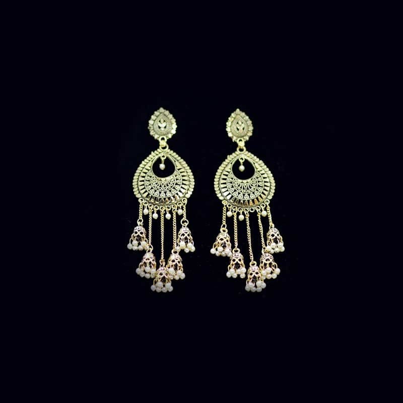 Antique Metal Silver Earring for Women