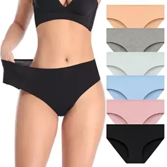 Cotton Soft Bikini Panties Breathable Stretchy Hipster for Ladies. Underwear (Underwear bikini panties = 06 per box)