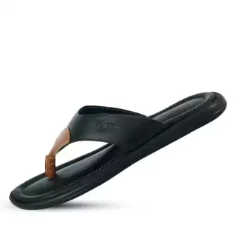 Men's Black Leather Sandal SB-S170