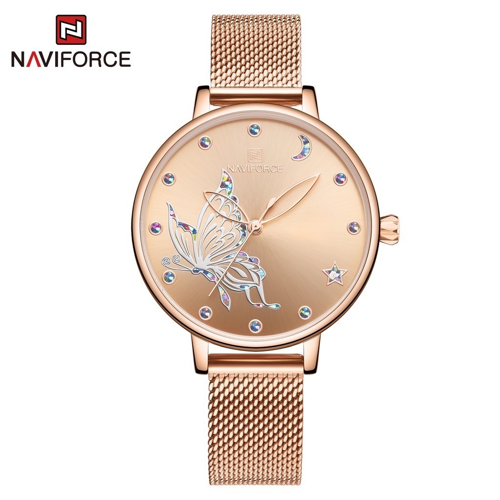 NAVIFORCE Brand Women Quartz Watches Fashion Simple Design Ladies Watch Female Waterproof Date Wristwatch Gift for Lady