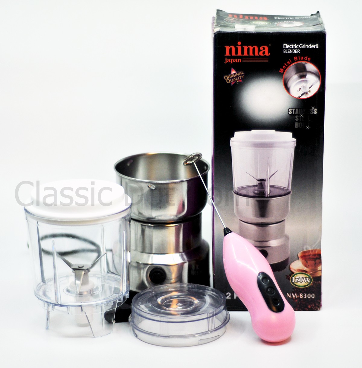 নিমা ইলেকট্রিক গ্রিন্ডার এবং জুসার এবং কফি বিটার 2 পিস কম্বো সেট