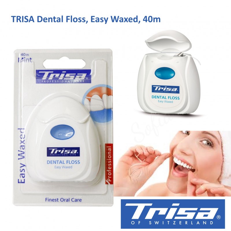 TRISA Professional Care Easy Waxed Mint Dental Floss (40m)
