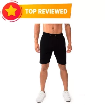 Black Color Cotton Shorts For Men