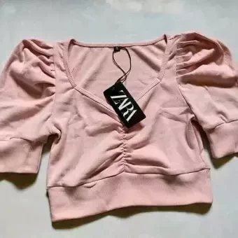 Zara Half Sleeve Crop Top/Blouse by Fashionista