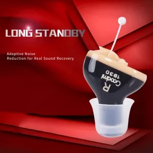 Hearing Amplifier CIC Rechargeable to Aid and Assist Hearing Difficulties Of Seniors, Rechargeable Digital Device, Each Charge Lasts 2 Days, Fit Either Ears,Left