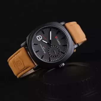 Artificial Leather Wrist Watch For Men