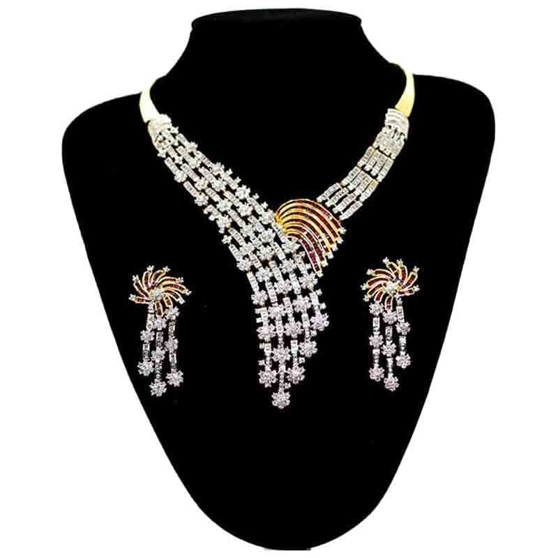 Exclusive AD Necklace with Earrings for Women