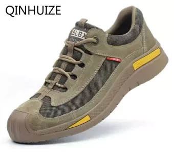 New safety shoes men's summer lightweight anti-smashing anti-piercing deodorant safety steel toe cap soft bottom wear-resistant insulation work safety boots