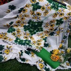 Pure cotton 3 piece with ari work