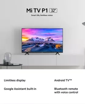 MI 43 '' 4k TV P1 SERIES HDR ANDROID LED TV borderless with Voice Control ( 2 GB 16 GB ) ( GLOBAL NEW UPDATE version )