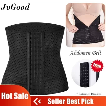 JvGood Women Abdomen Belt Super Slim Body Shapewear Sport Girdle Waist Trainer Corset Spandex Underbust Waist Workout Body Shaper with 1 Free Extended Buckle for Weight Loss & Postpartum Repair