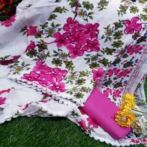 Cotton salwar kameez with ari work