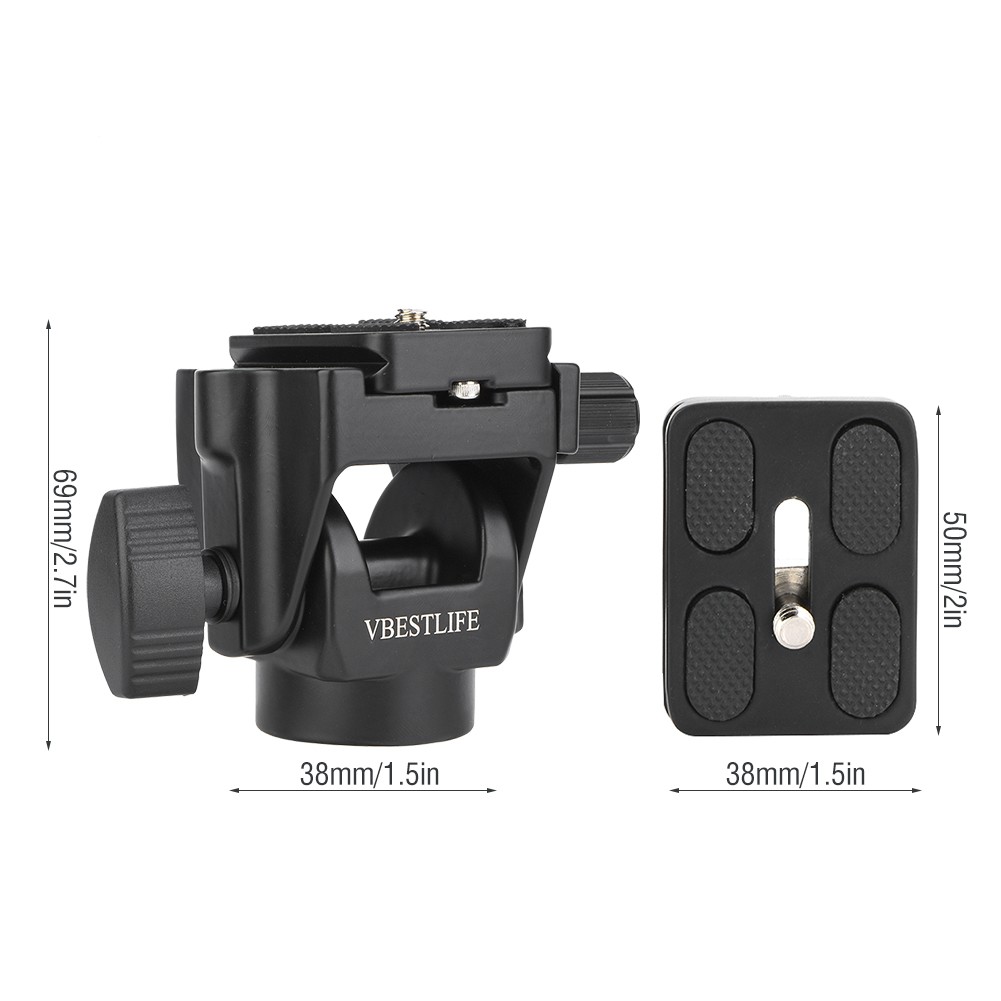 VBESTLIFE Panoramic Watching Photography Head Mount Stand with Quick Release Plate