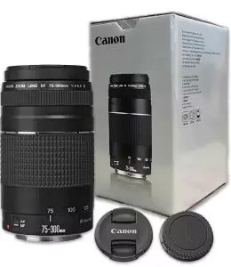 Canon Zoom Lens EF 75-300mm f/4-5.6 III Lens Black