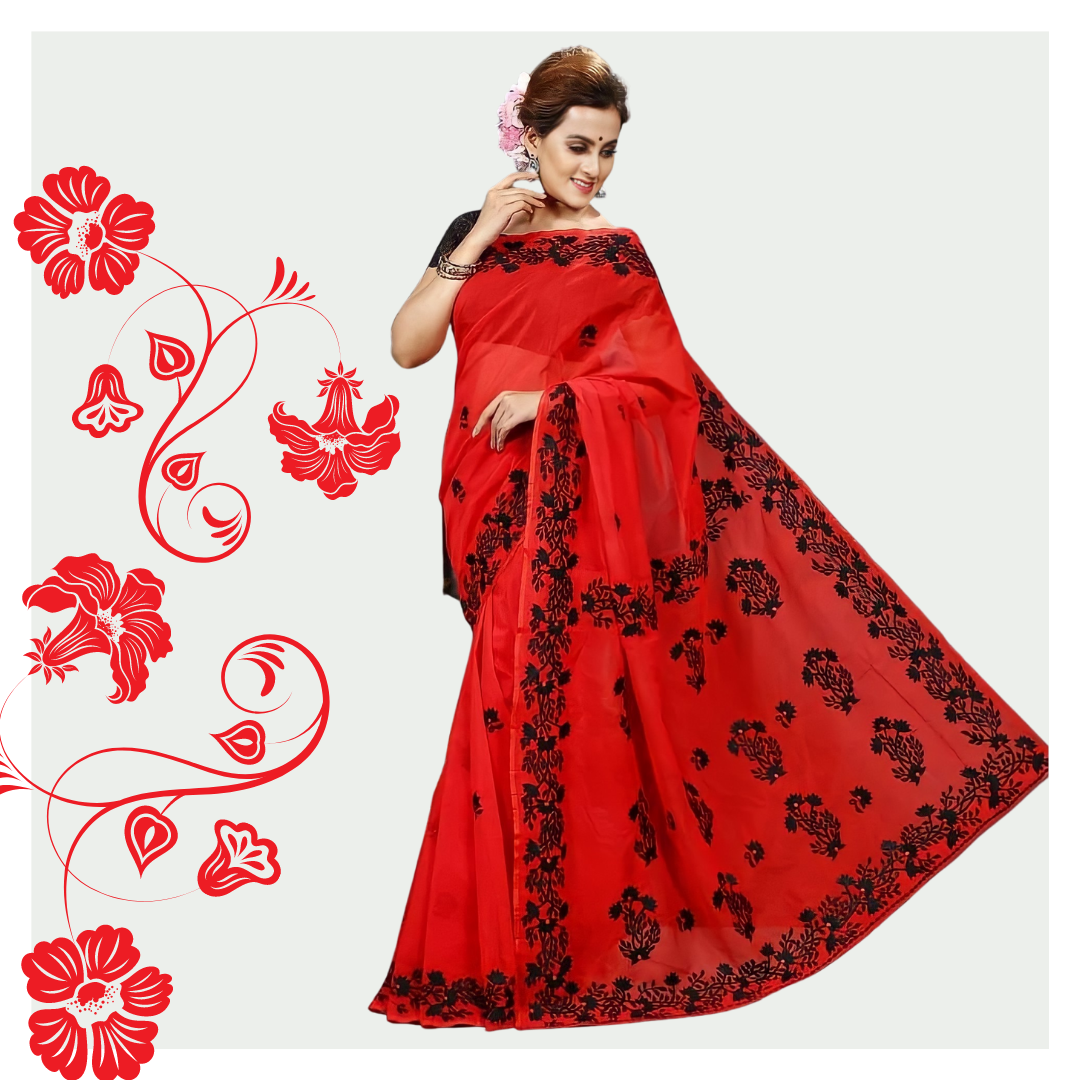 Jamdani Silk New Block Design Premium Quality Saree for Woman