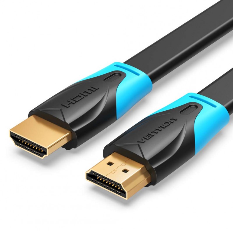 Vention Flat 1.5M (Black 4k, Ultral High Speed Male to Male HDMI) HDMI Cable