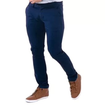 Slim-Fit Chino Gabardine Pants - Royal Blue