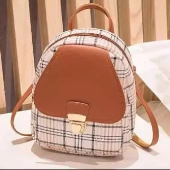 Girls fashion school going backpack latest stripe shoulder backpack