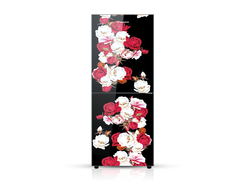FRIDGE JAMUNA 348-liter big size GLASS DOOR JR-LES634800 CD BLACK ROSE BLOSSOM (OFFICIAL WARRYNTEE )