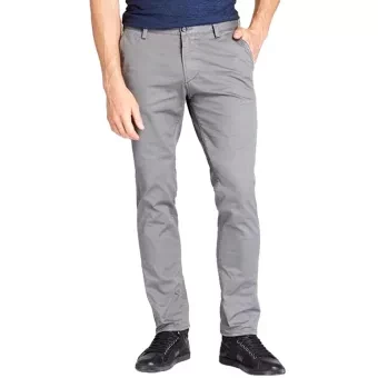 Slim-Fit Chino Gabardine Pants - Grey