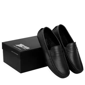 Black Driver Club Leather Loafer Men's SB-S125