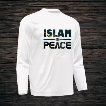 Peace Islam White Full Sleeve T-Shirt for Men