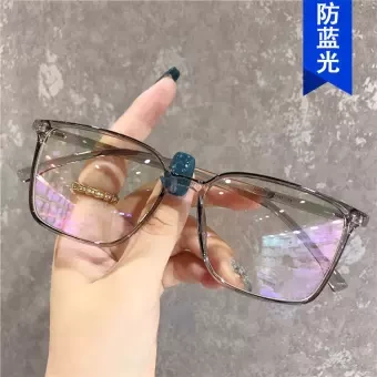 Anti-blue light simple square glasses frame trendy flat mirror men's and women's glasses frame