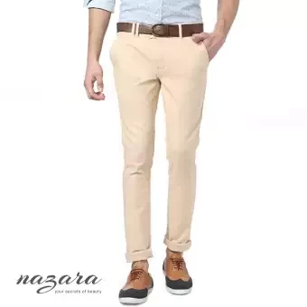 Slim-Fit Chino Gabardine Pants - Antique White