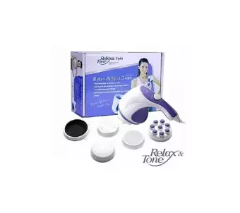 Relax Tone Spin Body Massager With 5 Headers Relax Spin Tone Slimming Lose Weight Burn Fat Full Body Massage Device