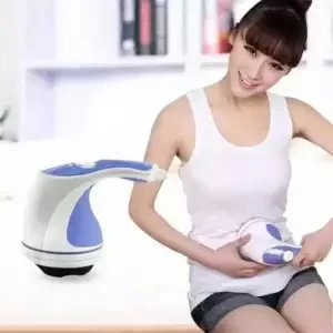 Relax Tone Spin Body Massager With 5 Headers Relax Spin Tone Slimming Lose Weight Burn Fat Full Body Massage Device