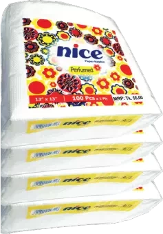 4 Packs nice Paper Napkin Tissue (100 Pcs x 1 Ply/Pack)