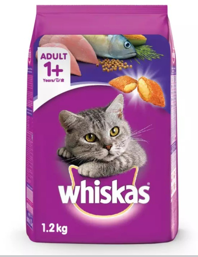 Whiskas Adult Dry Cat Food Mackerel Flavor 1.2kg