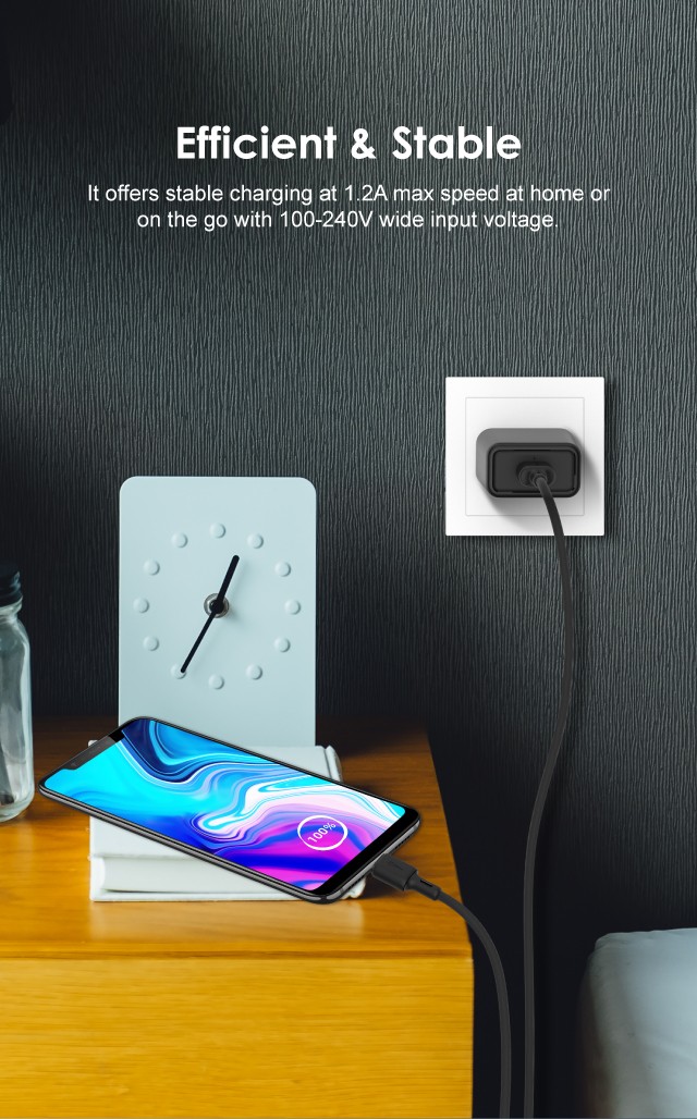 Oraimo OCW E36S Charger 6W Charging Smart Chip Ultra Durable Cable - MicroUSB