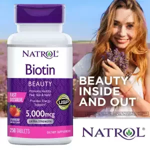 Natrol biotin 5000 mcg 250 counts