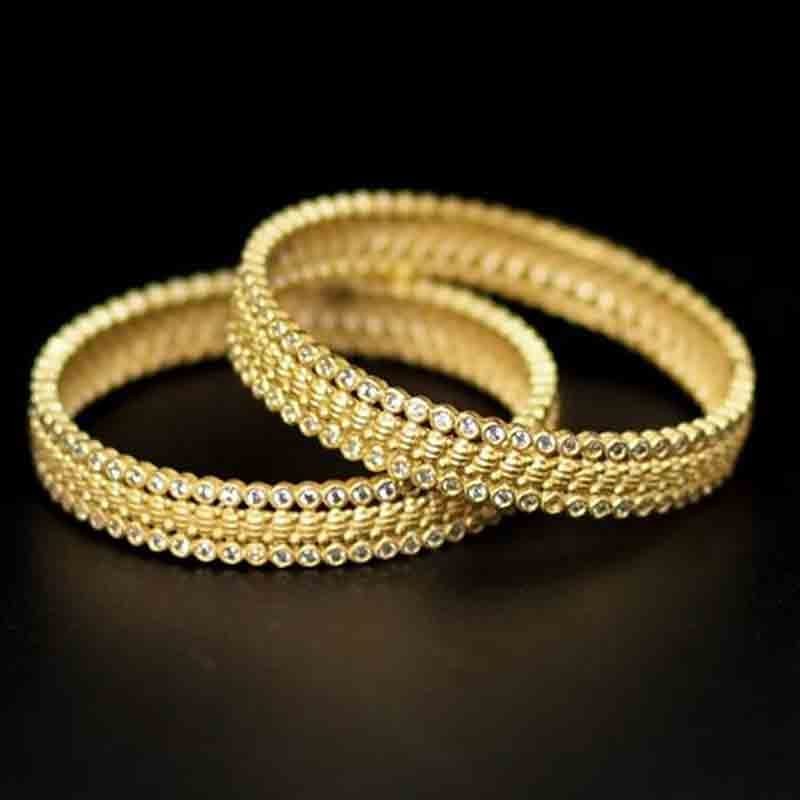 Diamond Cut Stone Bangle for Women