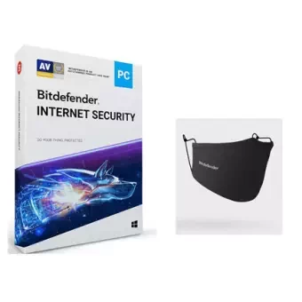 Bitdefender antivirus and Internet Security 1 user- 2021 (Free Mask)