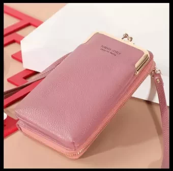 Fashion cellphone wallet Lady purse phone pouch wristlet clutch crossbody shoulder bag