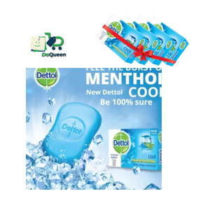 Dettol Soap Cool Quad Pack (75gm X 4), Bathing Bar Soaps with Crispy Menthol