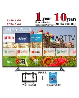 sony plus 32'' smart /wifi /android ( RAM-1 GB-ROM 8 GB ) hd led tv 4k supported