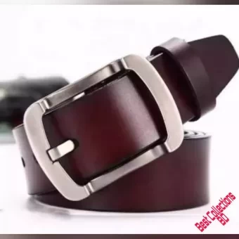 High Quality Men's Brown Belt Leather Male Strap Pin Buckle Casual Clothes Gift Solid Adult