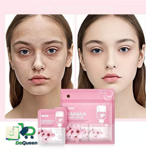 LAIKOU  Japan Sakura Mud Face Mask Anti Wrinkle Night Facial Packs Skin Clean Dark Circle Moisturize Anti-Aging Skin Care